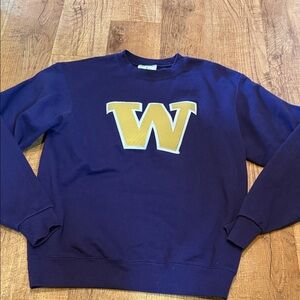 Women’s University of Washington purple W crewneck sweatshirt Champion sz M